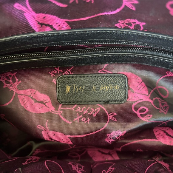 Betsey Johnson Cheetah Print Quilted Satchel Purse Shoulder Bag Y2K Retro Animal - Picture 8 of 16